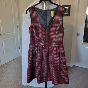 Vintage fit & flare polka dot dress with pockets
